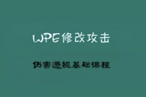 2022WPE修改攻击伤害透视基础课程（小白一定要仔细多看几遍）